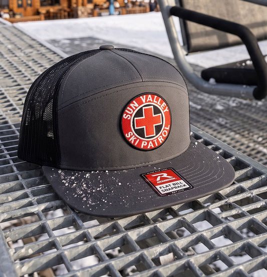 Sun Valley Ski Patrol Embroidered Richardson 168 7-Panel Trucker Hat