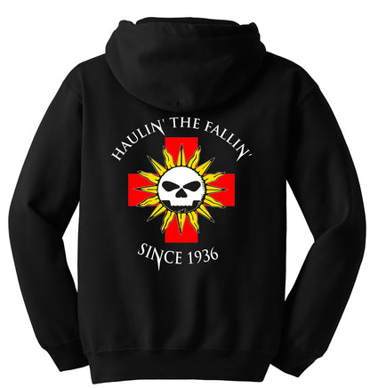 Haulin' The Fallin' Fleece Hoodie - Sun Valley Ski Patrol