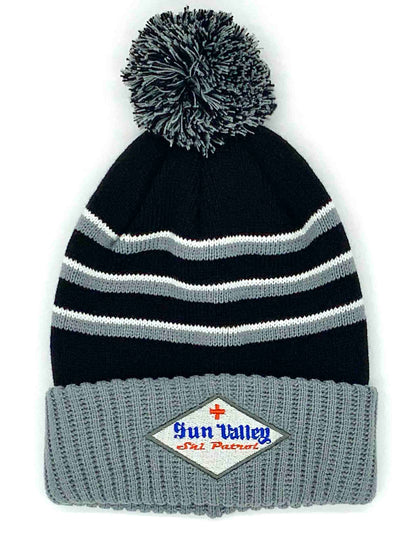 Richardson 134 STRIPED BEANIE W/ CUFF & POM
