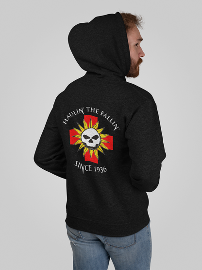 Haulin' The Fallin' Fleece Hoodie - Sun Valley Ski Patrol